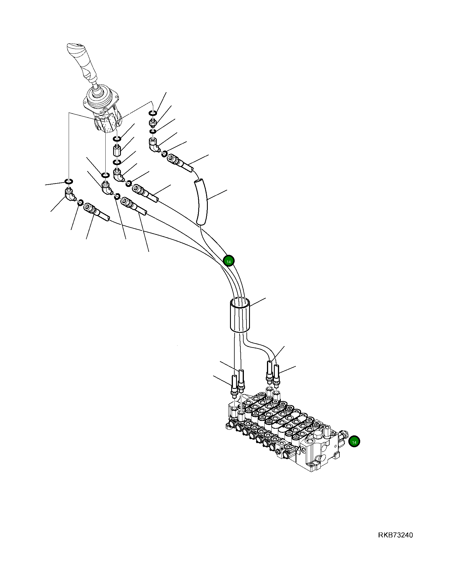 Шланг 22J-62-R1570 Komatsu