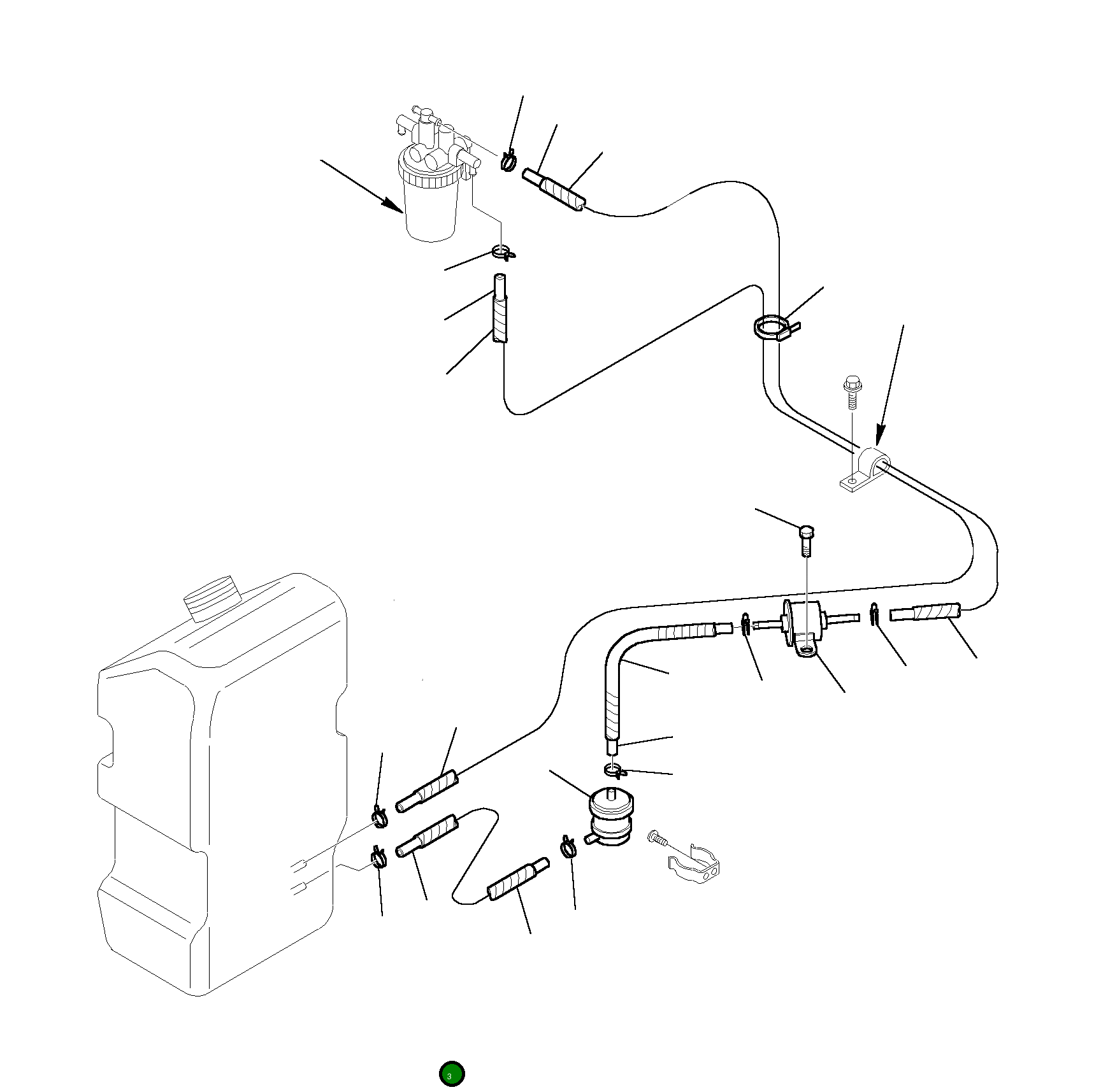 Шланг 3F1013607 Komatsu