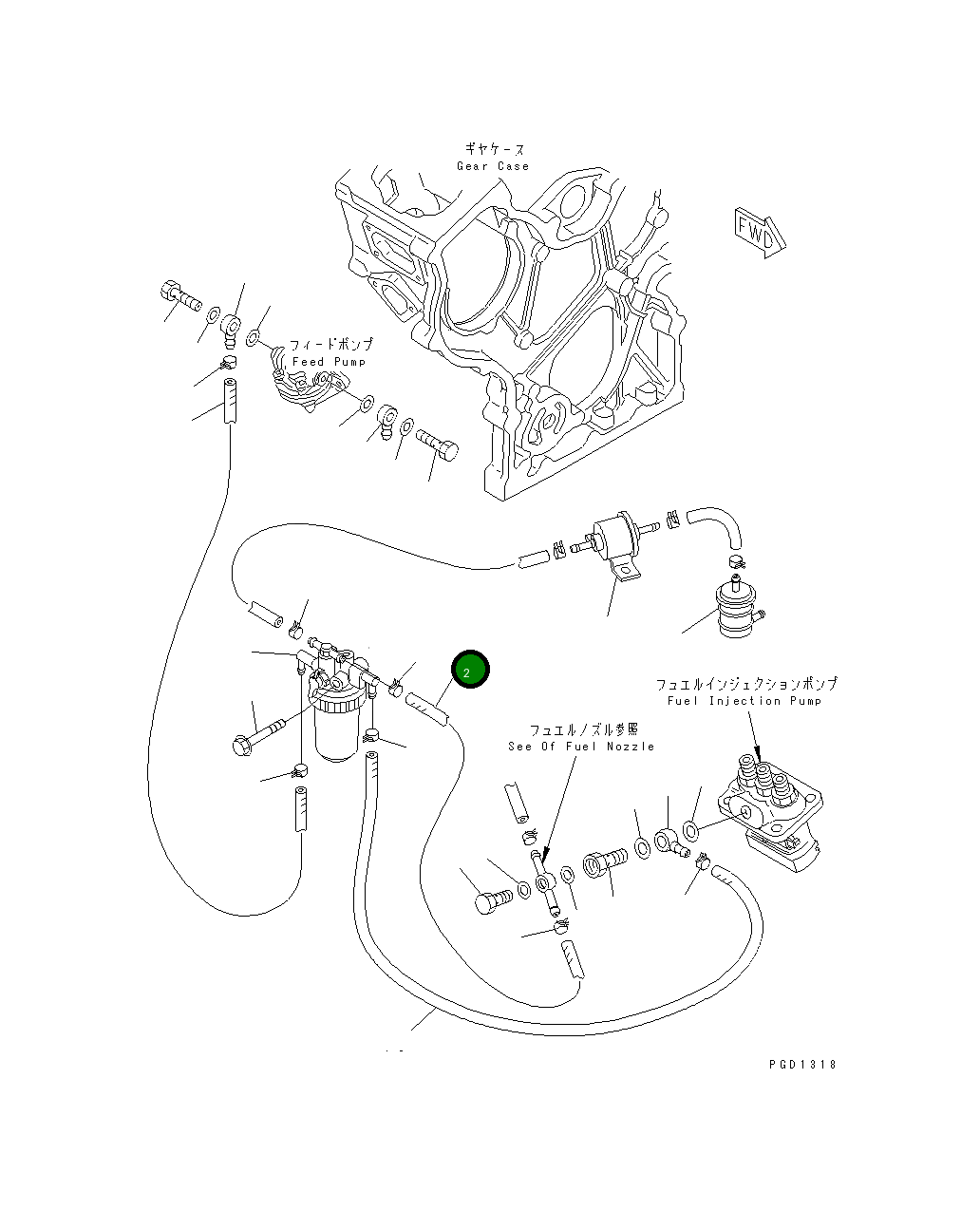 Шланг YM119233-59560 Komatsu