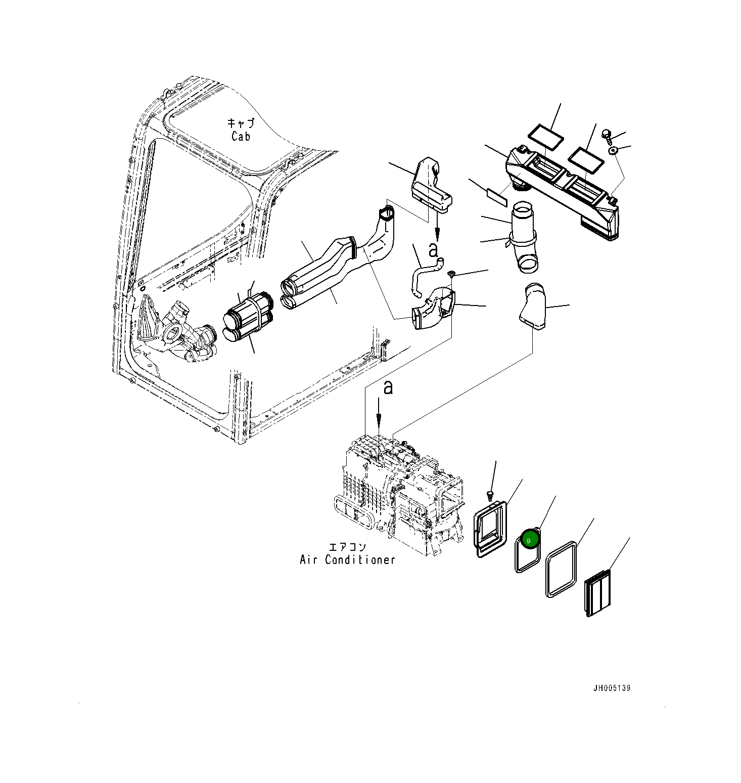 Воздуховод 2A59791252 Komatsu