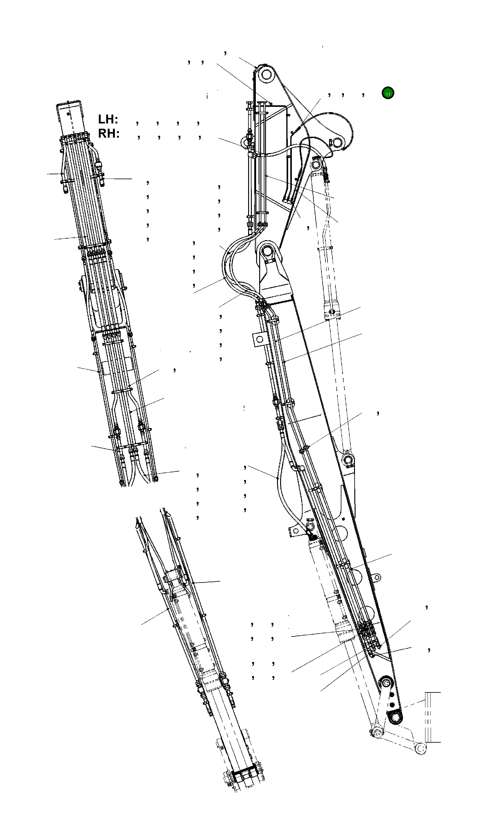 Шланг 21T-72-76570 Komatsu
