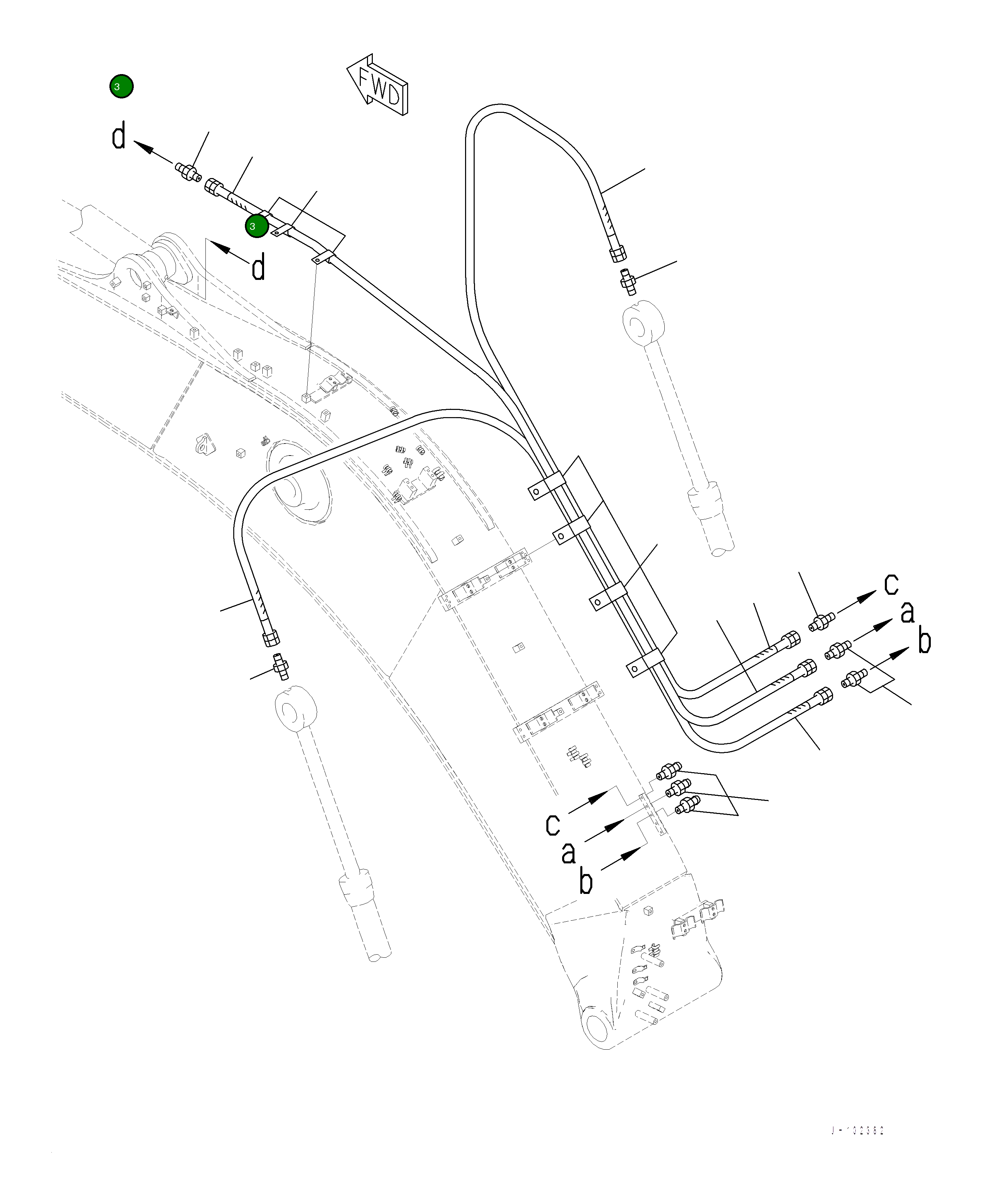 Шланг 2A6-70-21270 Komatsu