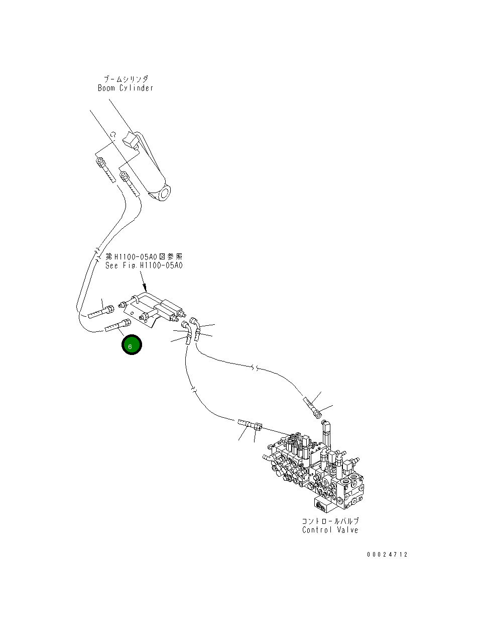 Шланг 21X-62-31261 Komatsu