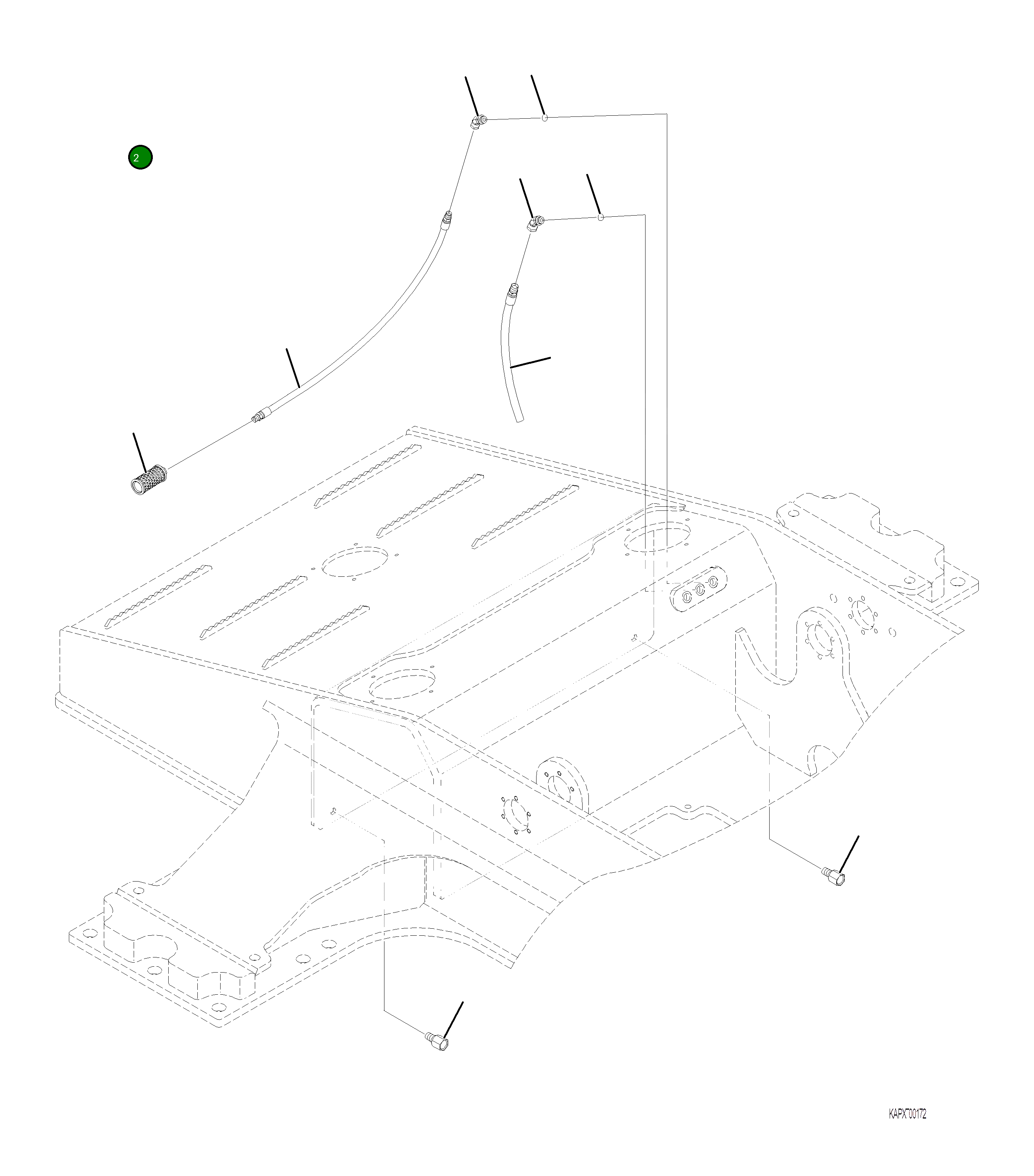 Шланг 4A1-04-21690 Komatsu