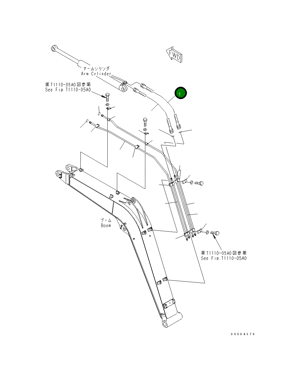 Шланг 21W-62-44430 Komatsu