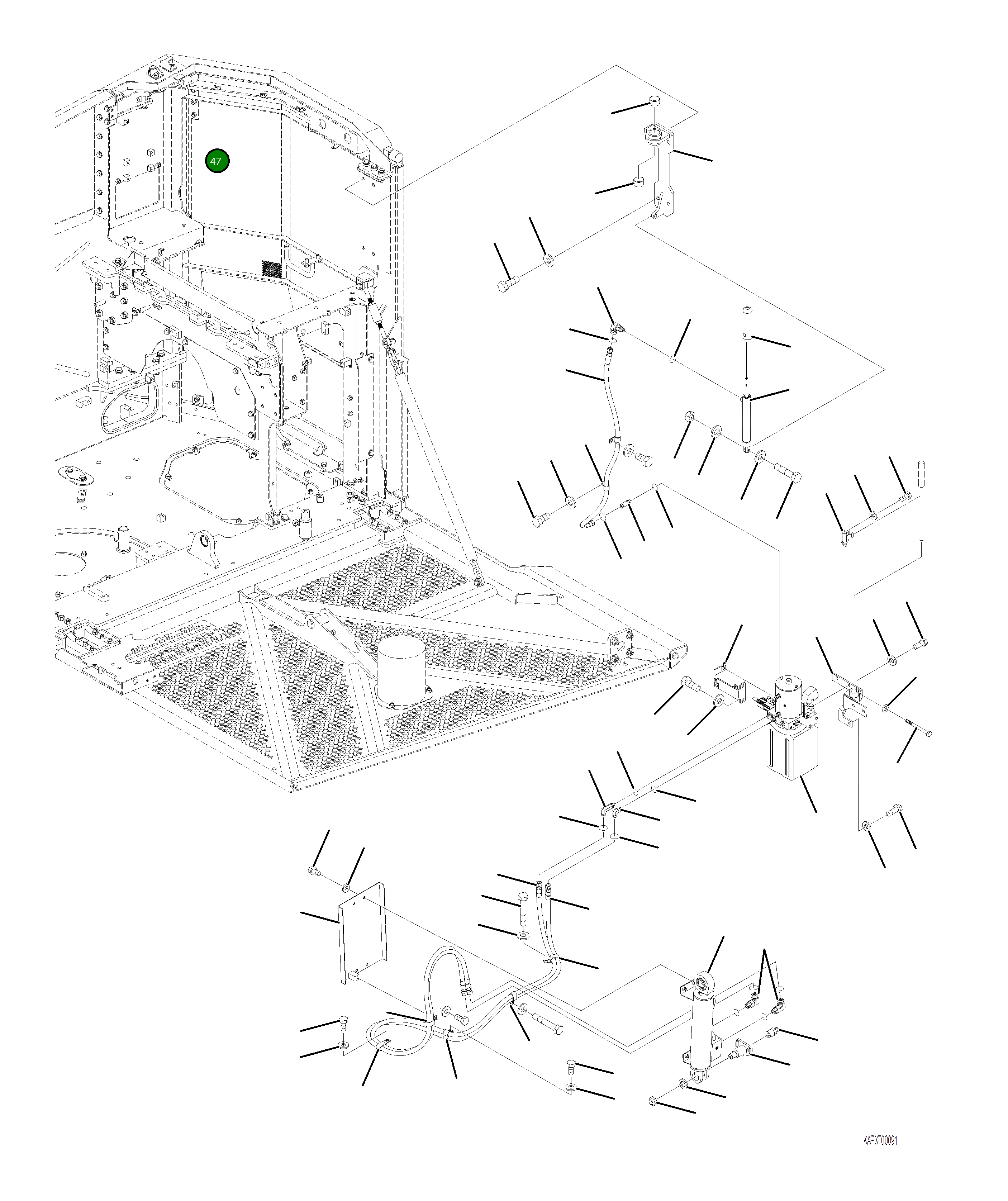 Шланг 4A1-62-23381 Komatsu