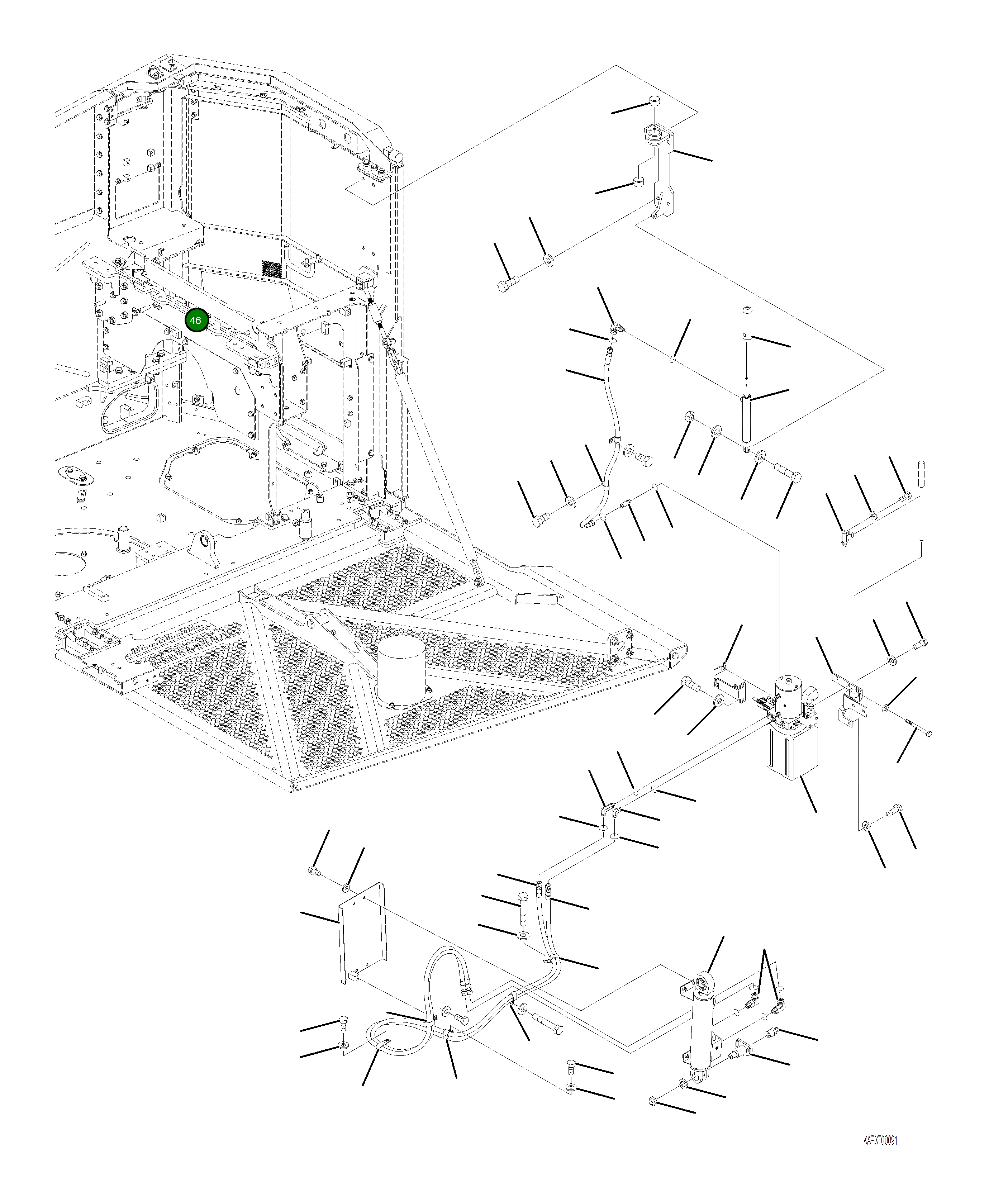 Шланг 4A1-62-23341 Komatsu