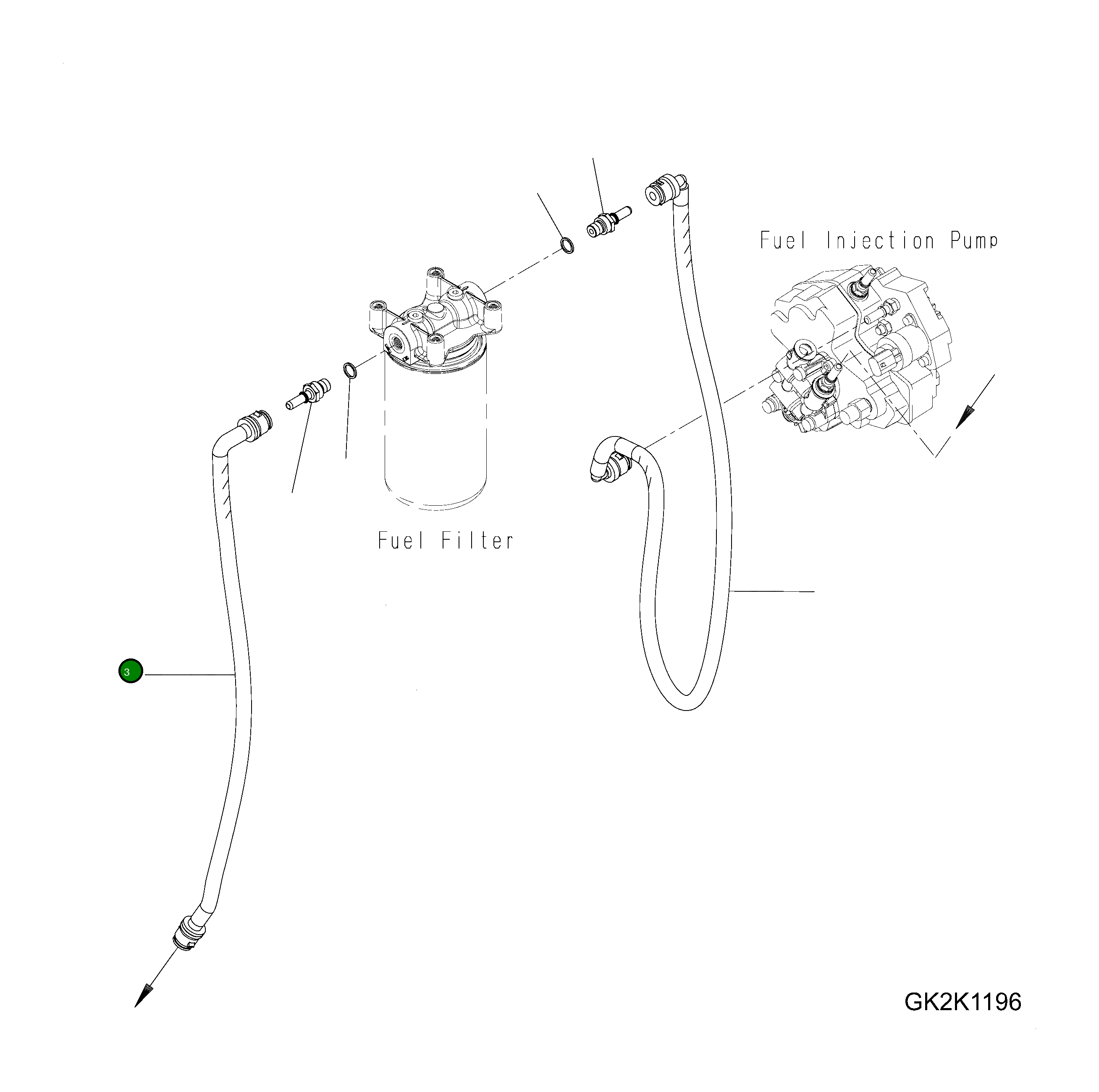 Шланг 6732-72-6720 Komatsu