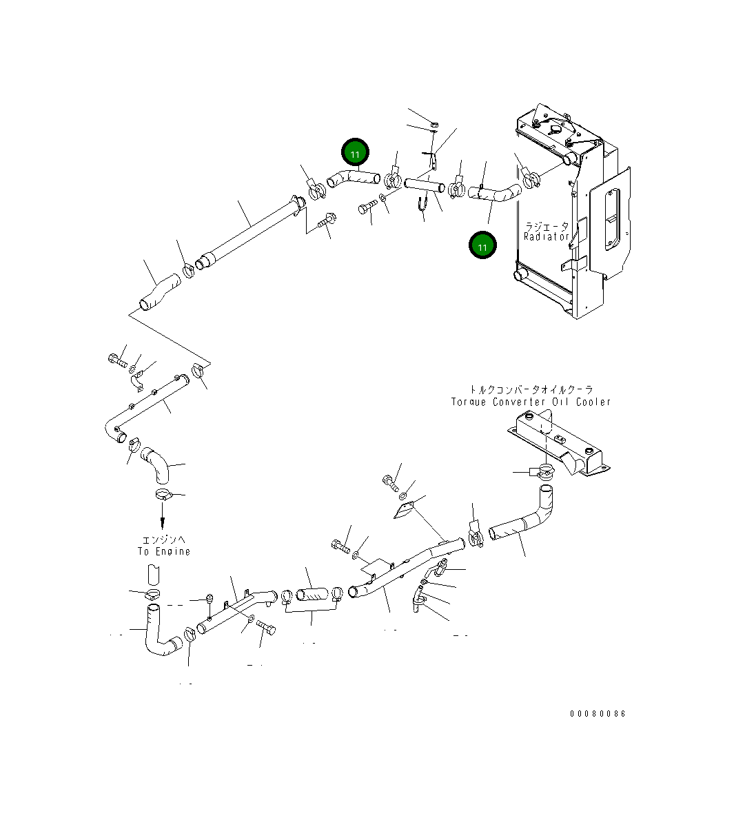 Шланг 23B-03-53460 Komatsu