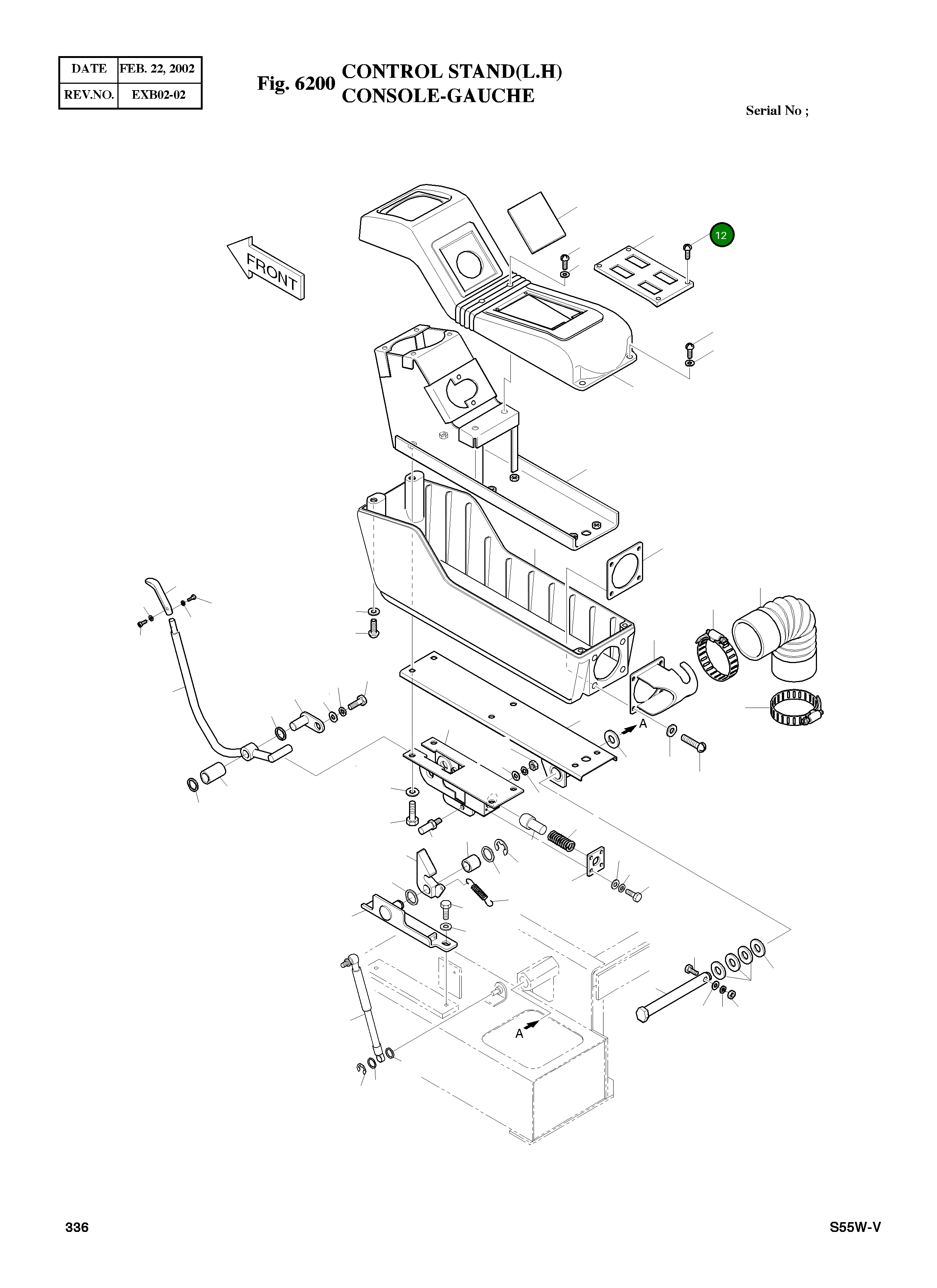 Винт M3X0.5X12 2120-2166D22 Komatsu