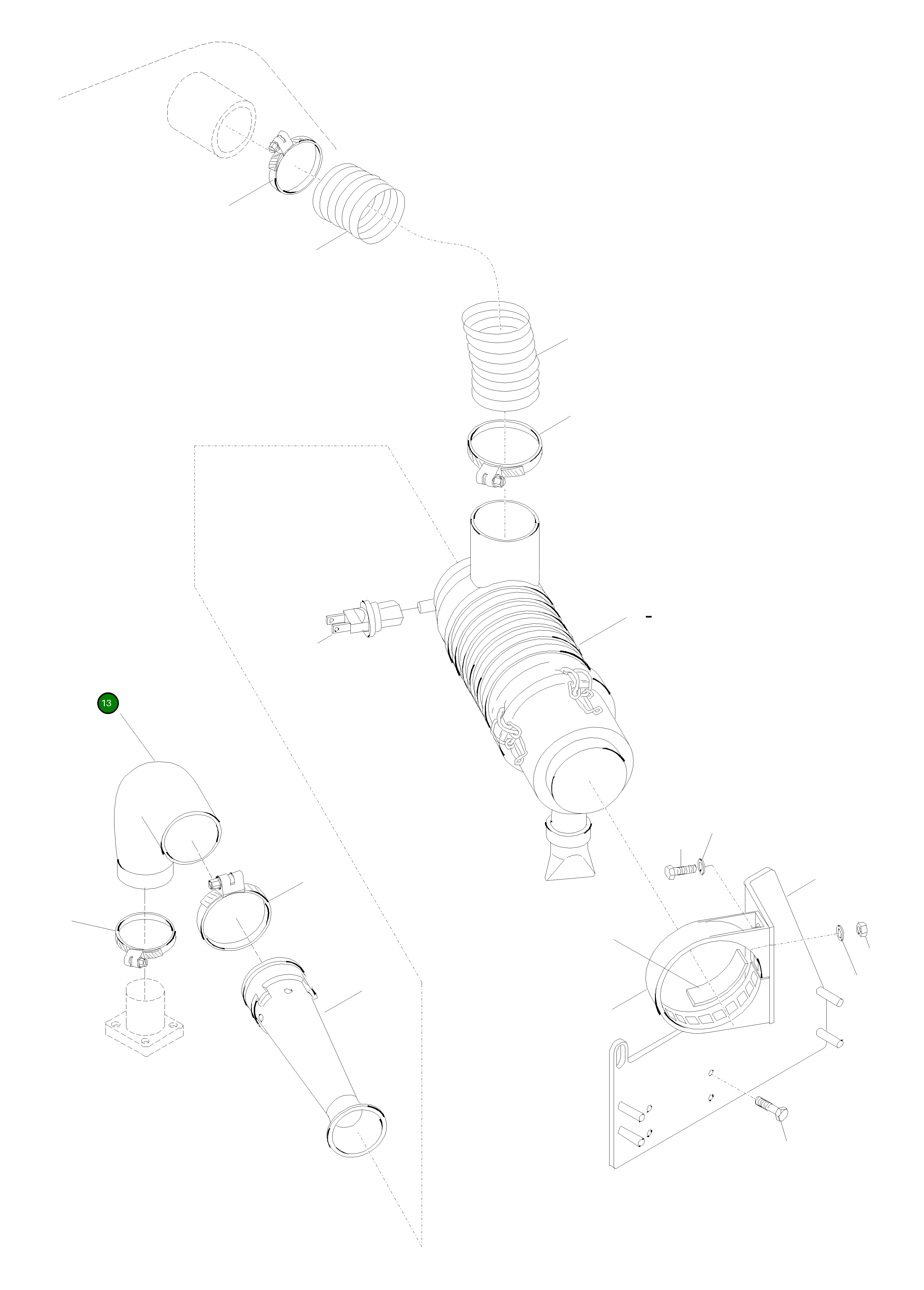 Шланг 42T-01-13A20 Komatsu