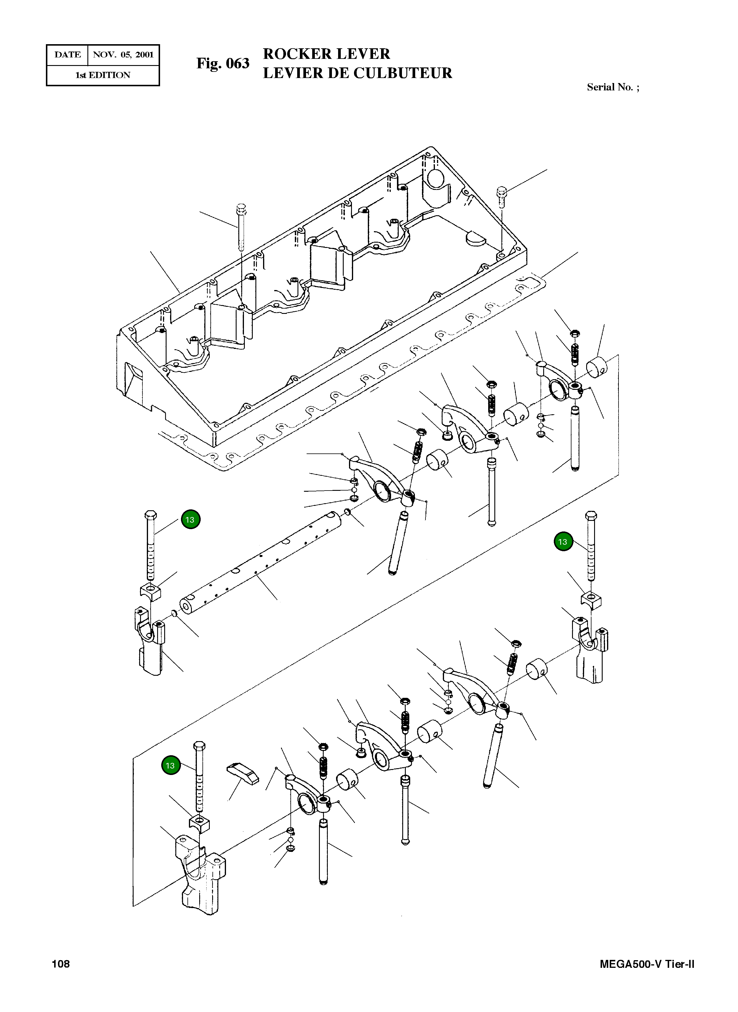 Винт M14X2.0X160 3080722 Komatsu