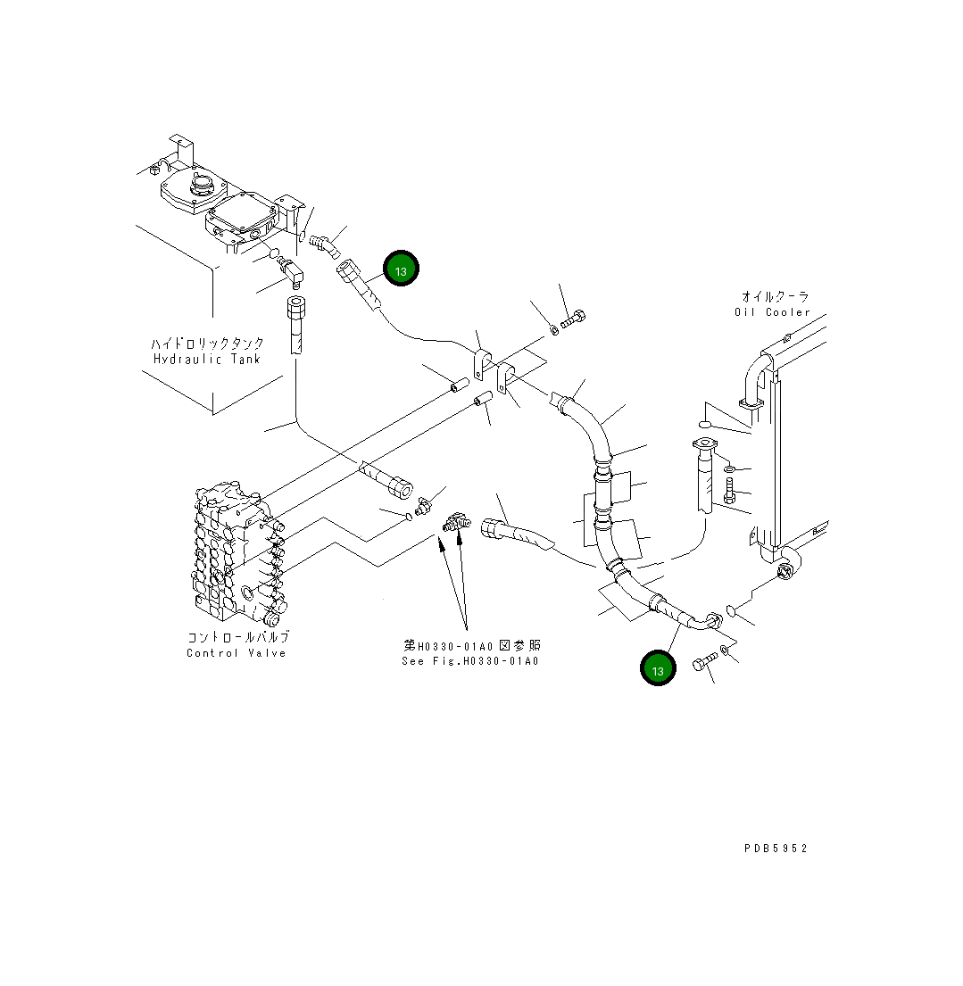 Шланг 21P-62-K2432 Komatsu