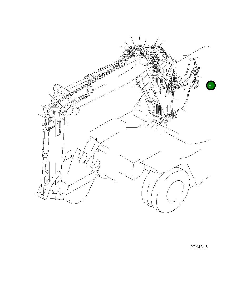 Шланг 21J-62-13461 Komatsu