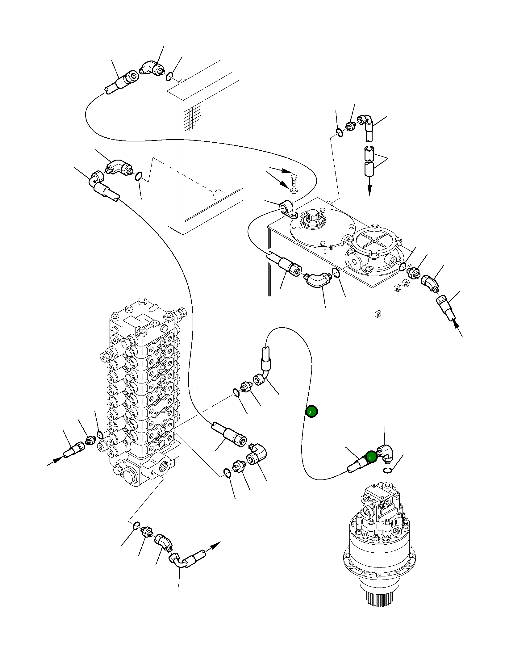 Шланг 21D-09-91580 Komatsu