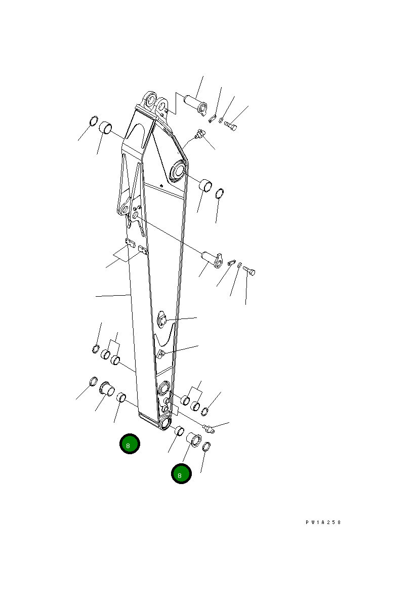 Втулка 22U-70-21220 Komatsu