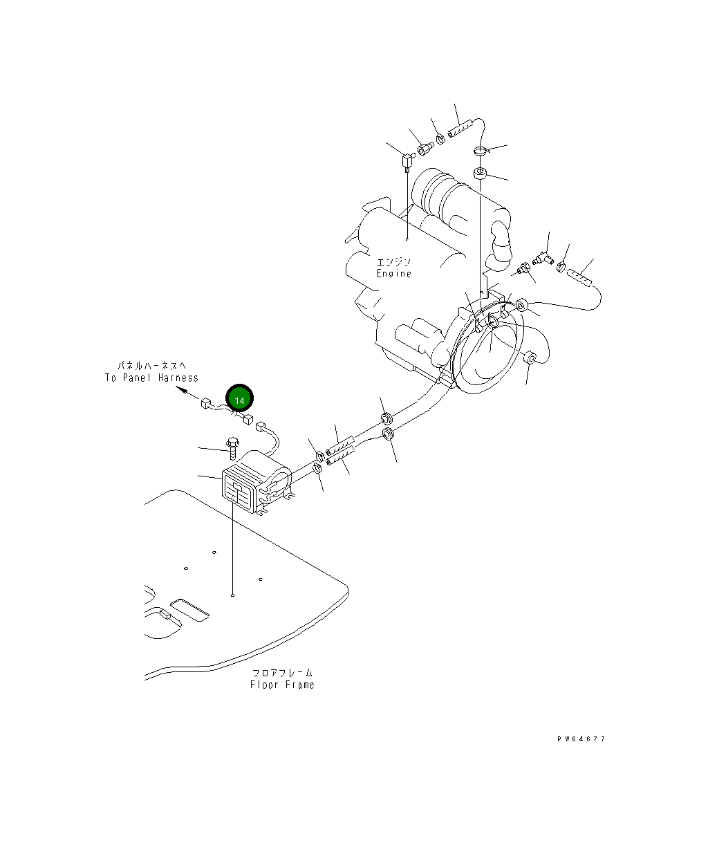 Шланг 22K-973-1430 Komatsu