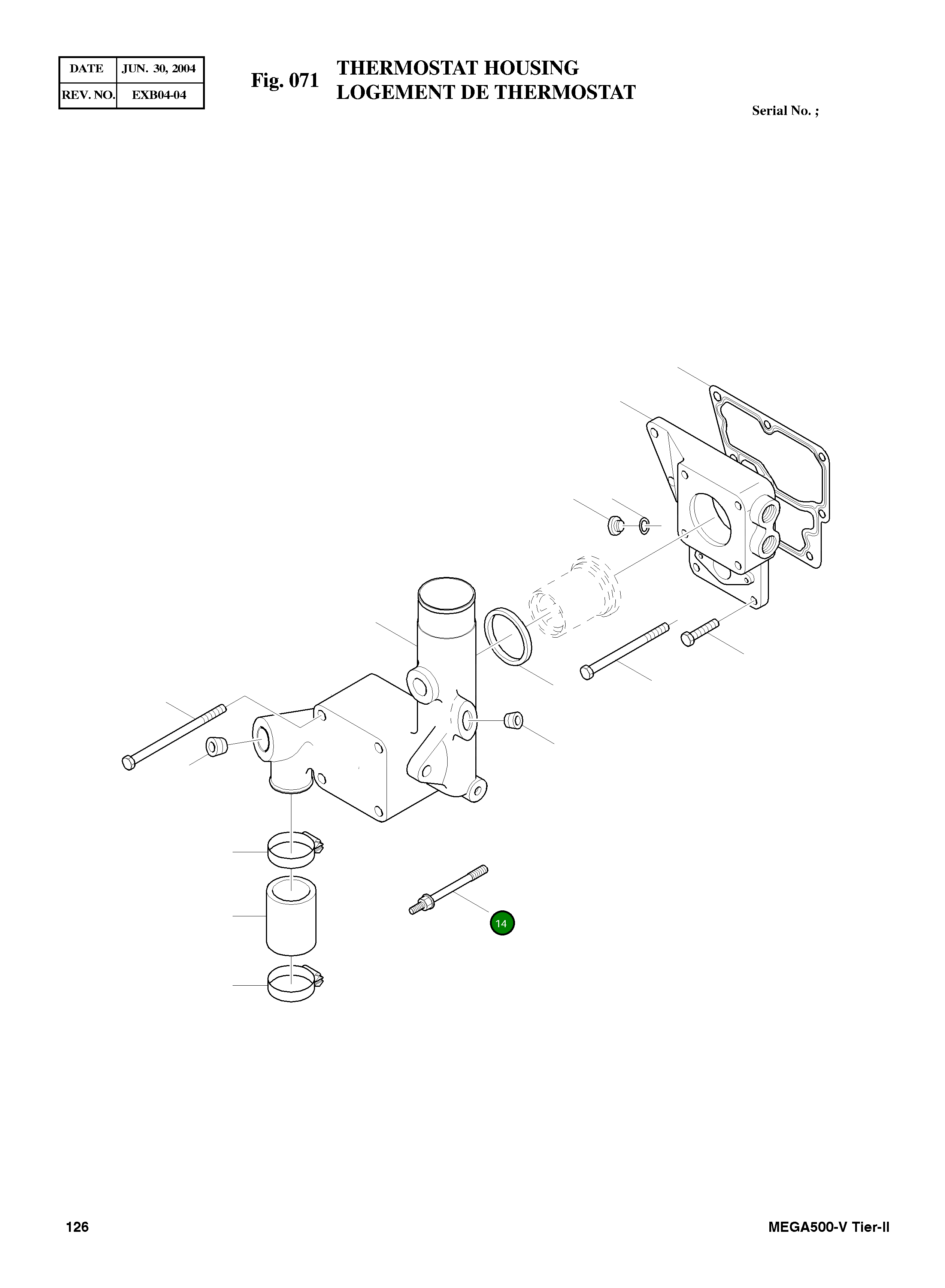 Винт M10X1.5X172 3081350 Komatsu