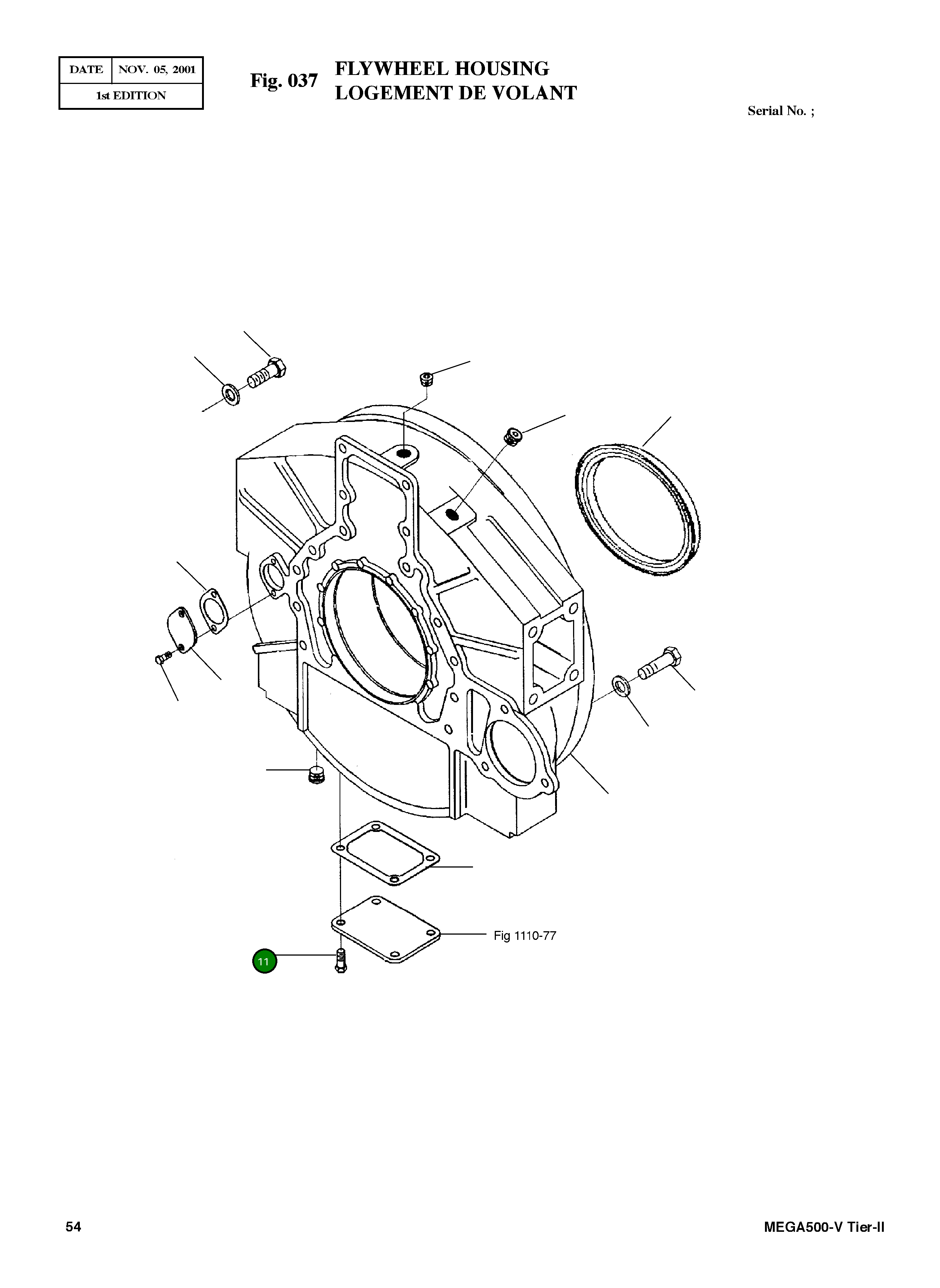 Винт M10X1.5X25 3335044 Komatsu