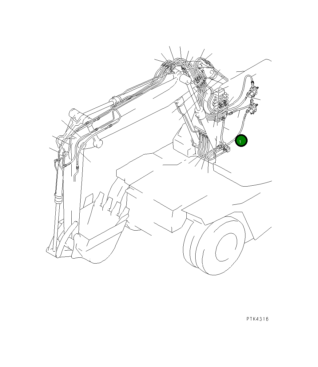Шланг 21J-62-12621 Komatsu