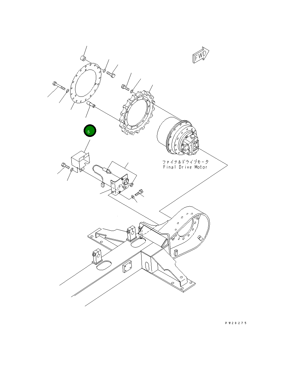 Втулка 8255-06-2120 Komatsu