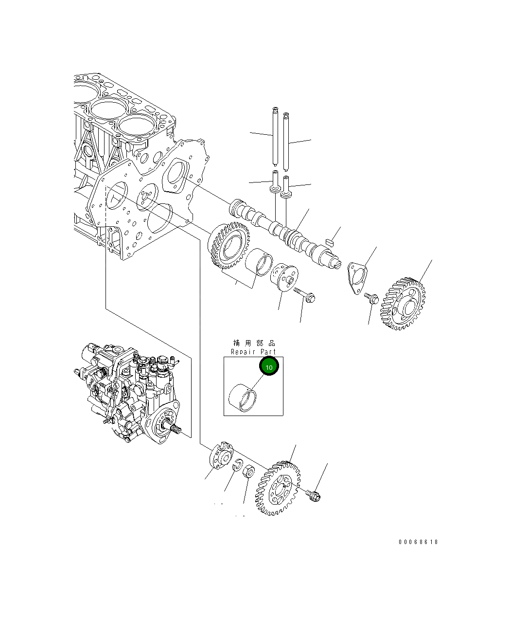 Втулка YM119802-25071 Komatsu