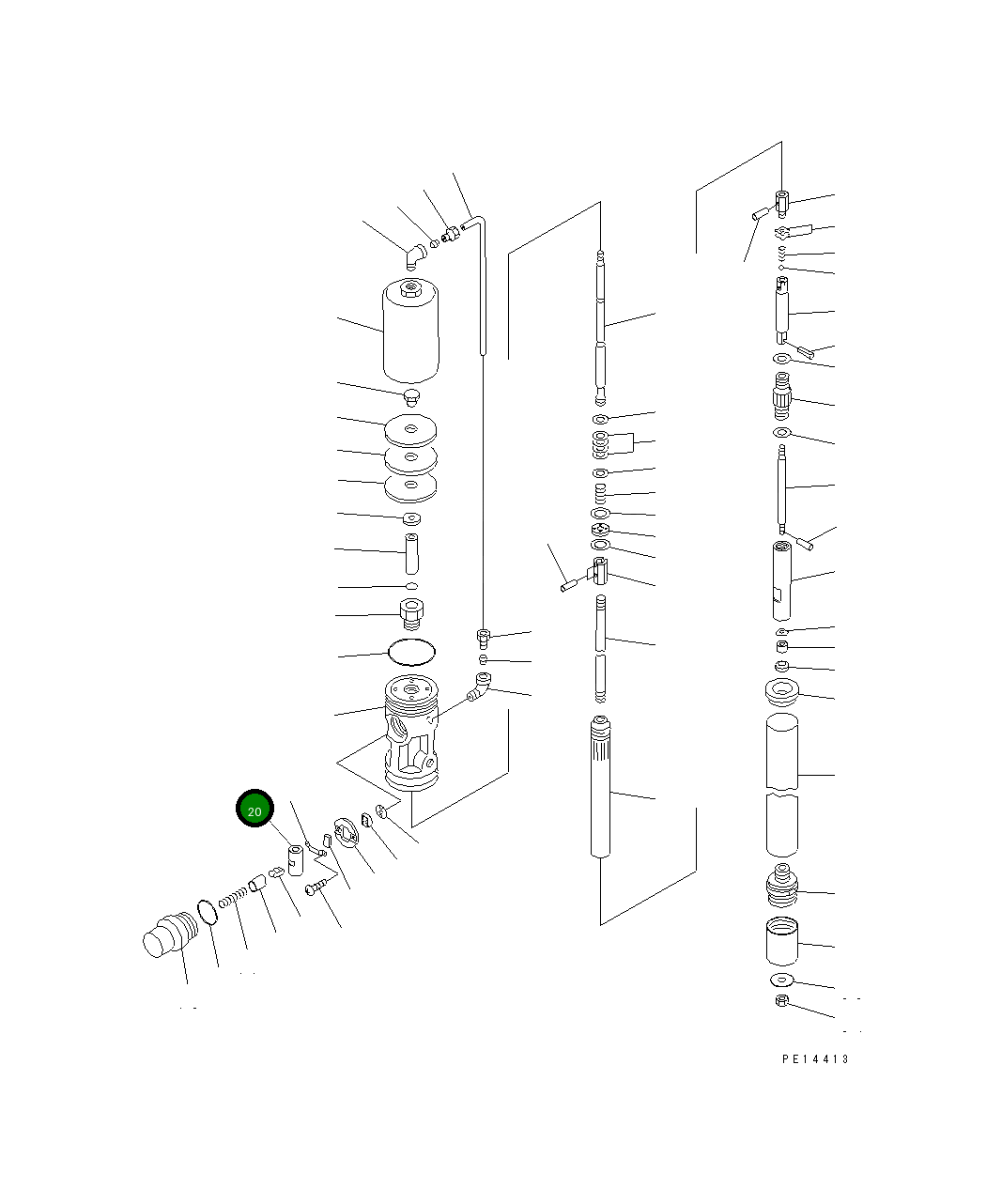 Втулка YU705659-4 Komatsu