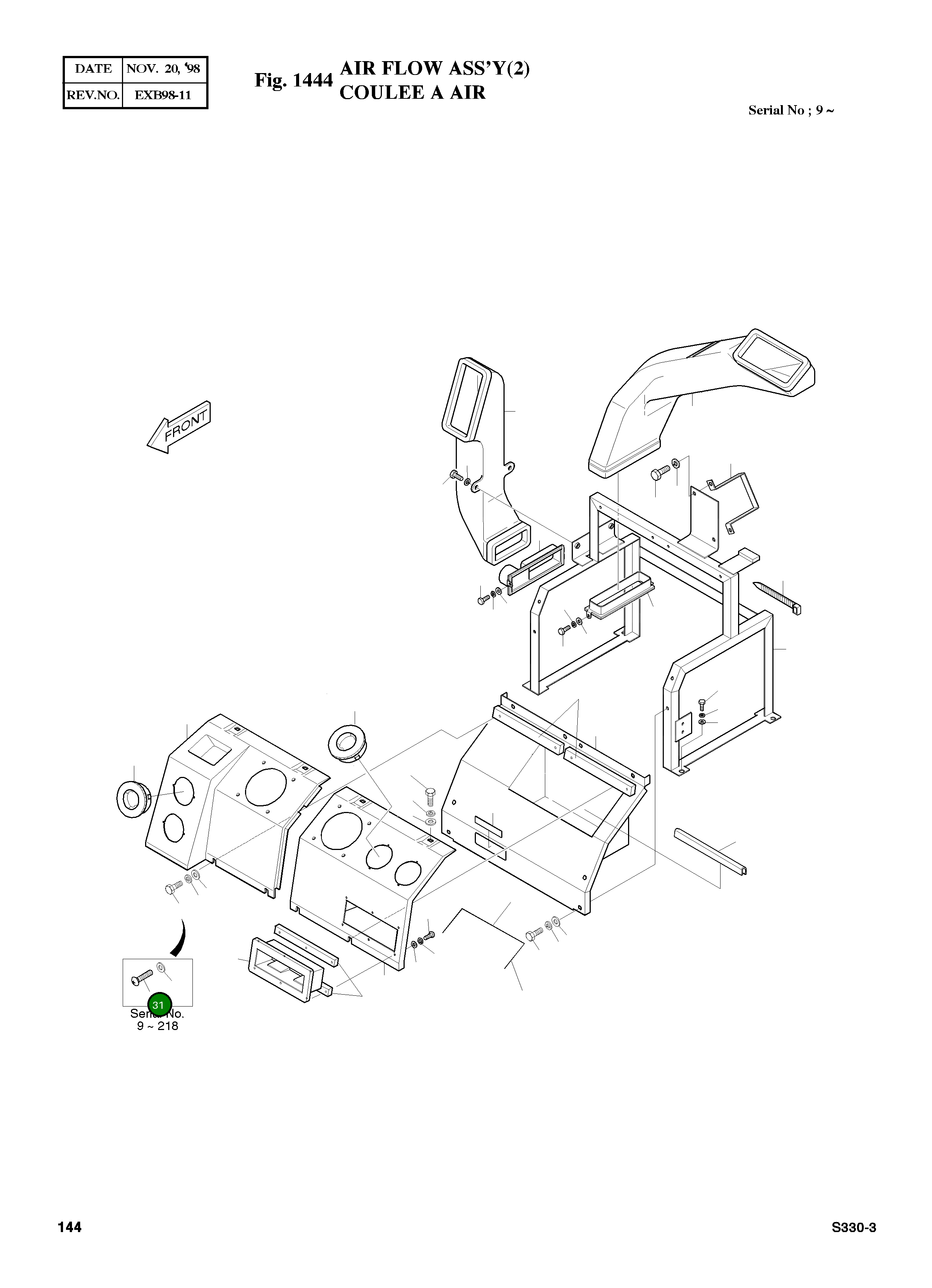 Винт M8X1.25X20 S3459113 Komatsu