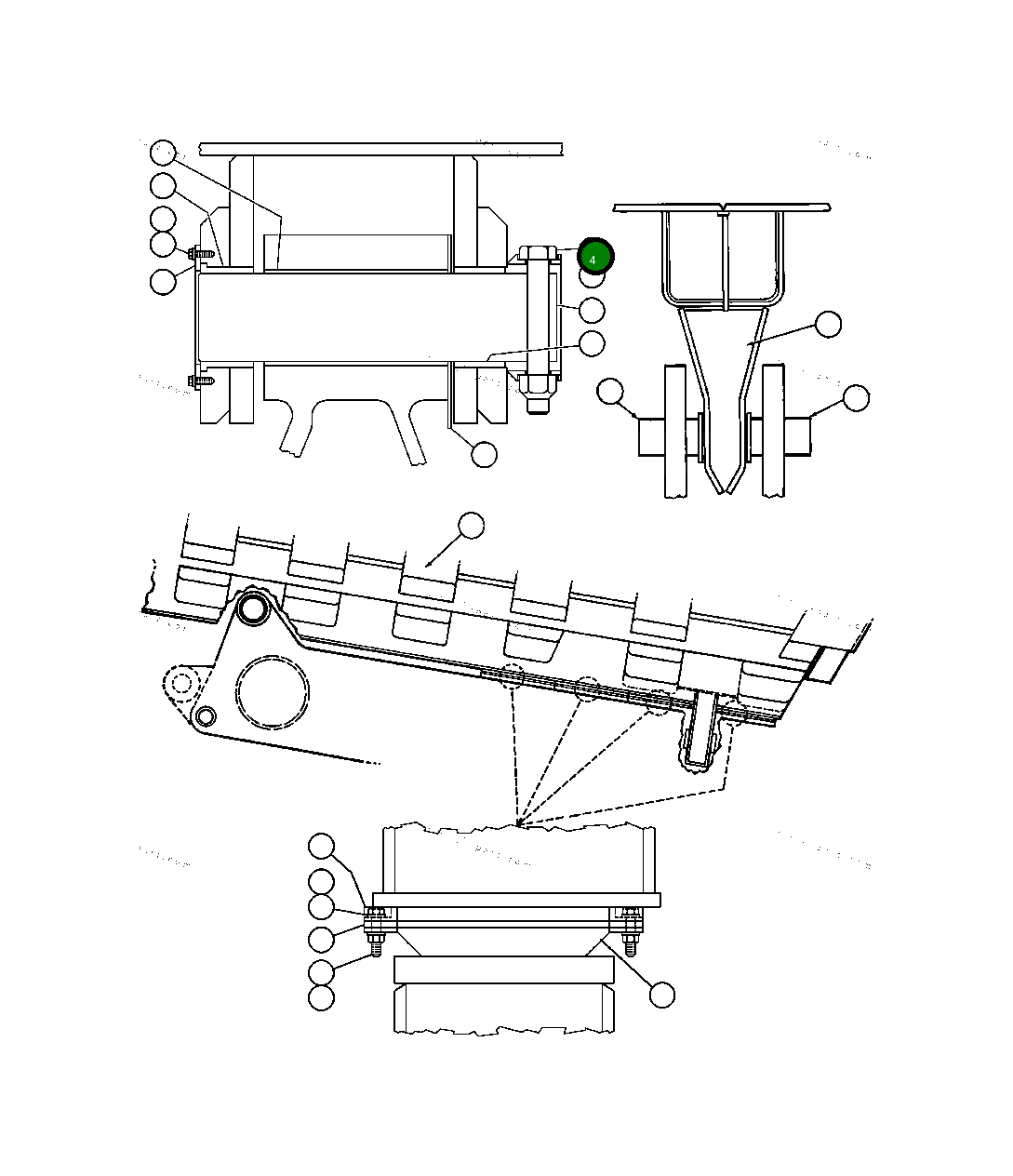 Винт с цилиндрической головкой - M36 X 4.00 (1) MM0738 Komatsu