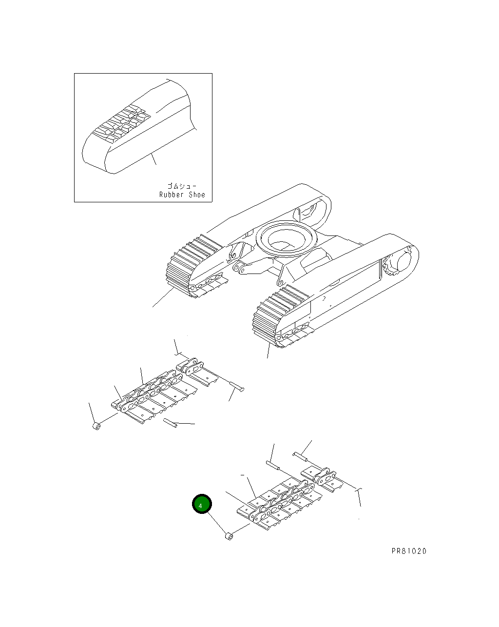 Втулка YM172141-38200 Komatsu