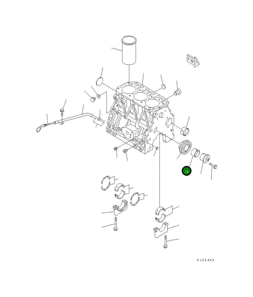 Втулка YM129150-25065 Komatsu