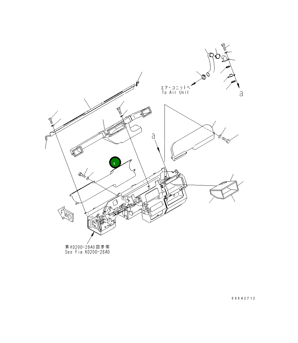 Воздуховод 561-07-82213 Komatsu