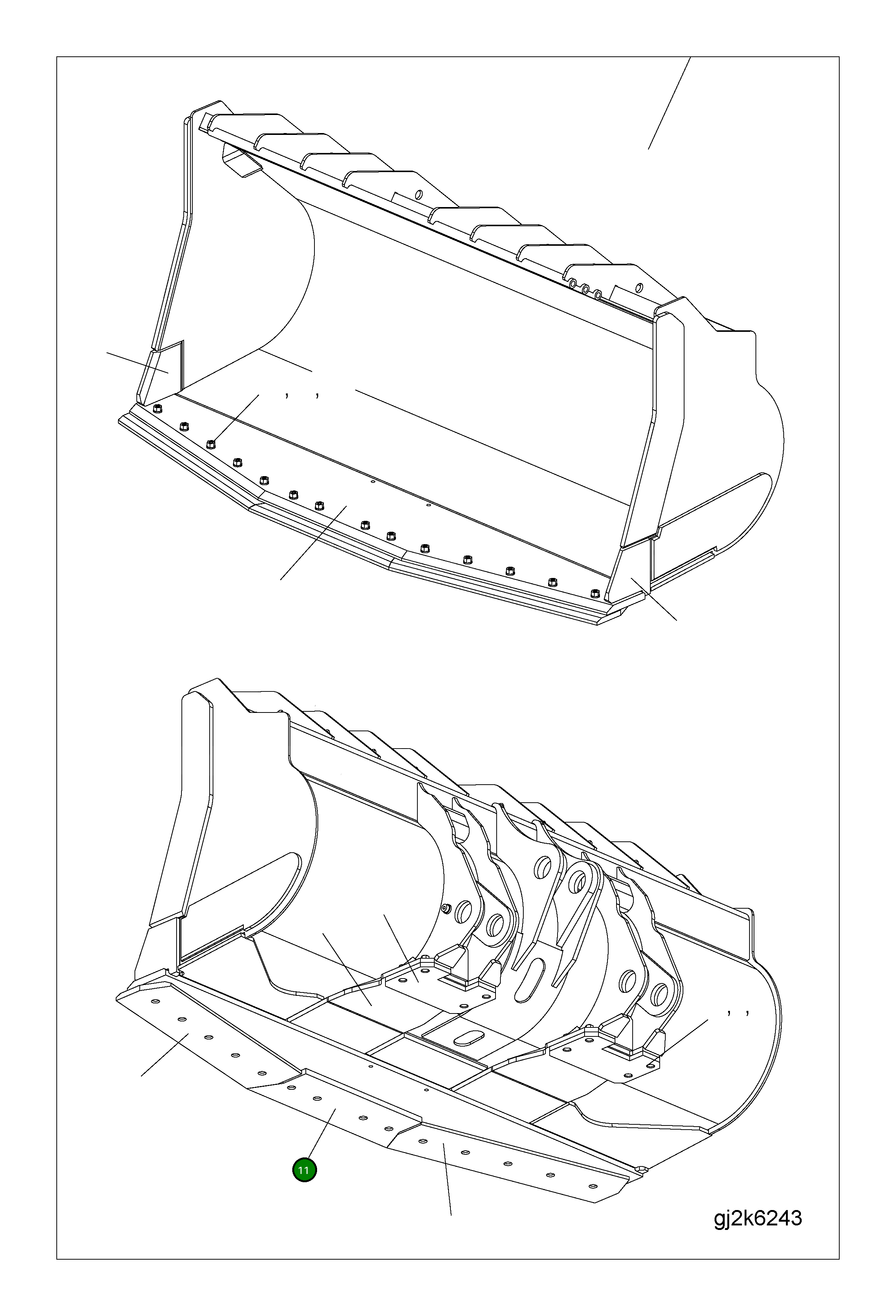 Внутренний отвал 425-71-H2J00 Komatsu