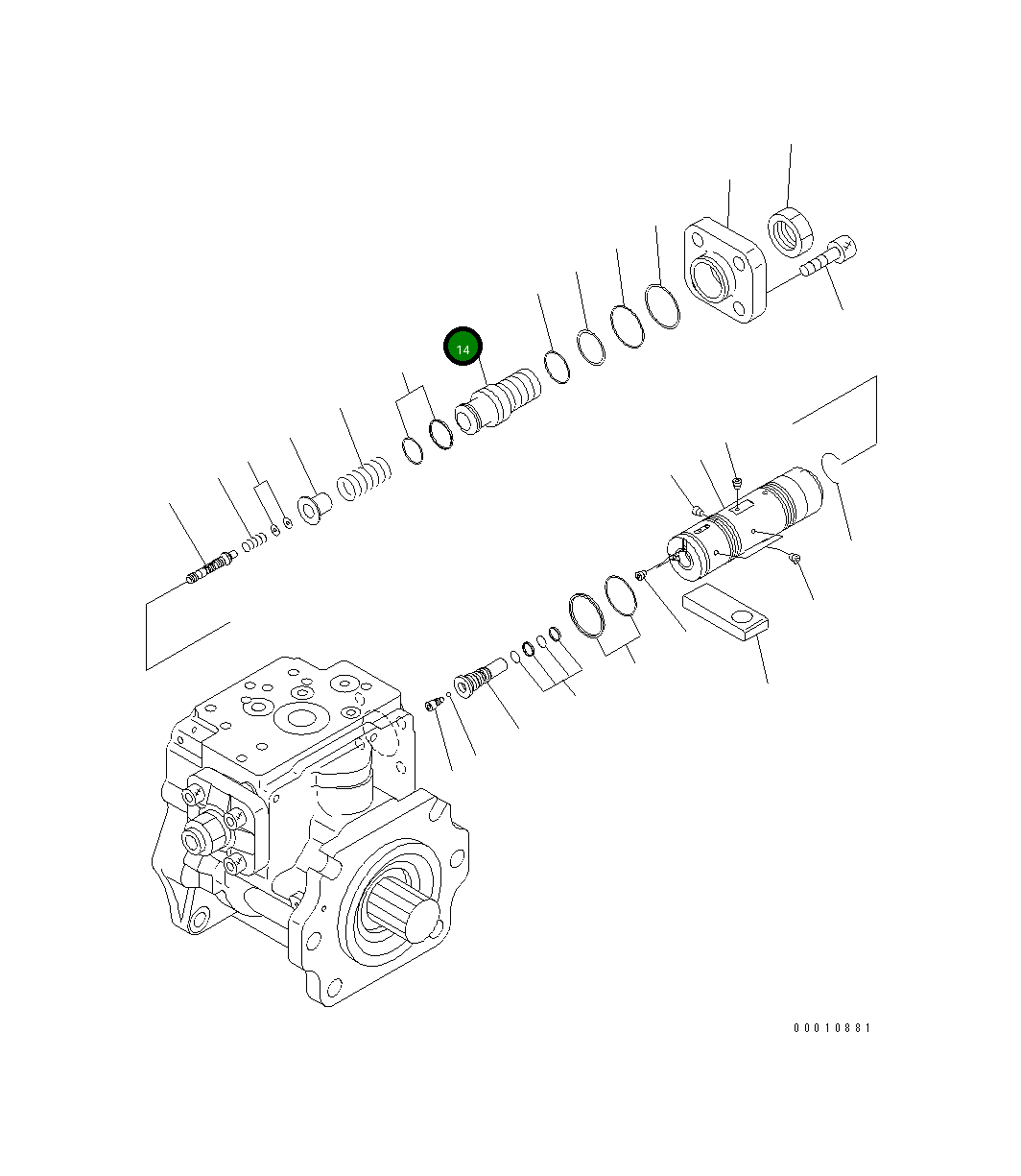 Винт 708-2G-14350 Komatsu