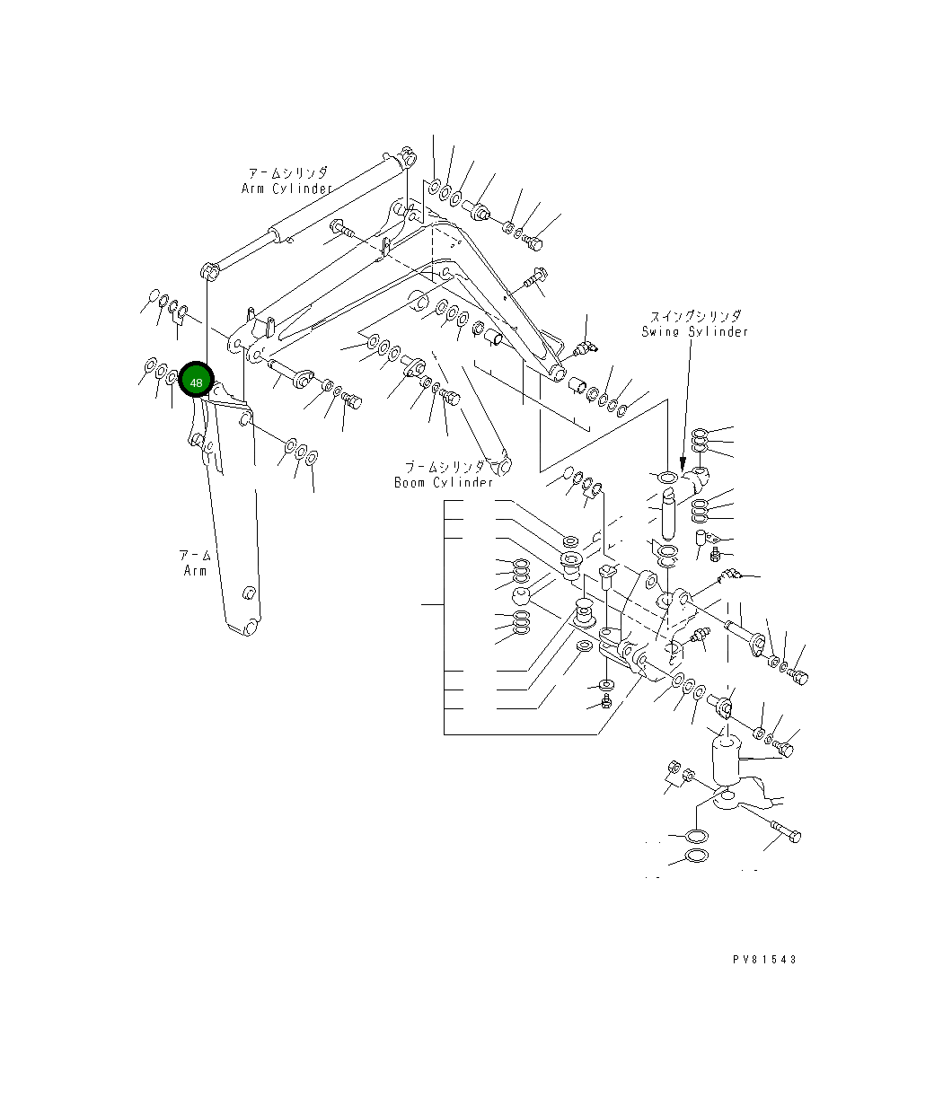 Втулка YM172176-81660 Komatsu