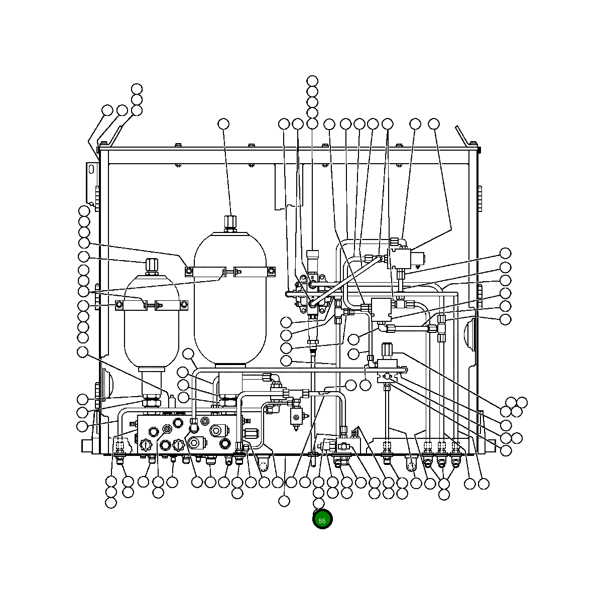 Винт с цилиндрической головкой - 1/4" - 20NC X 2 1/2" C7592 Komatsu