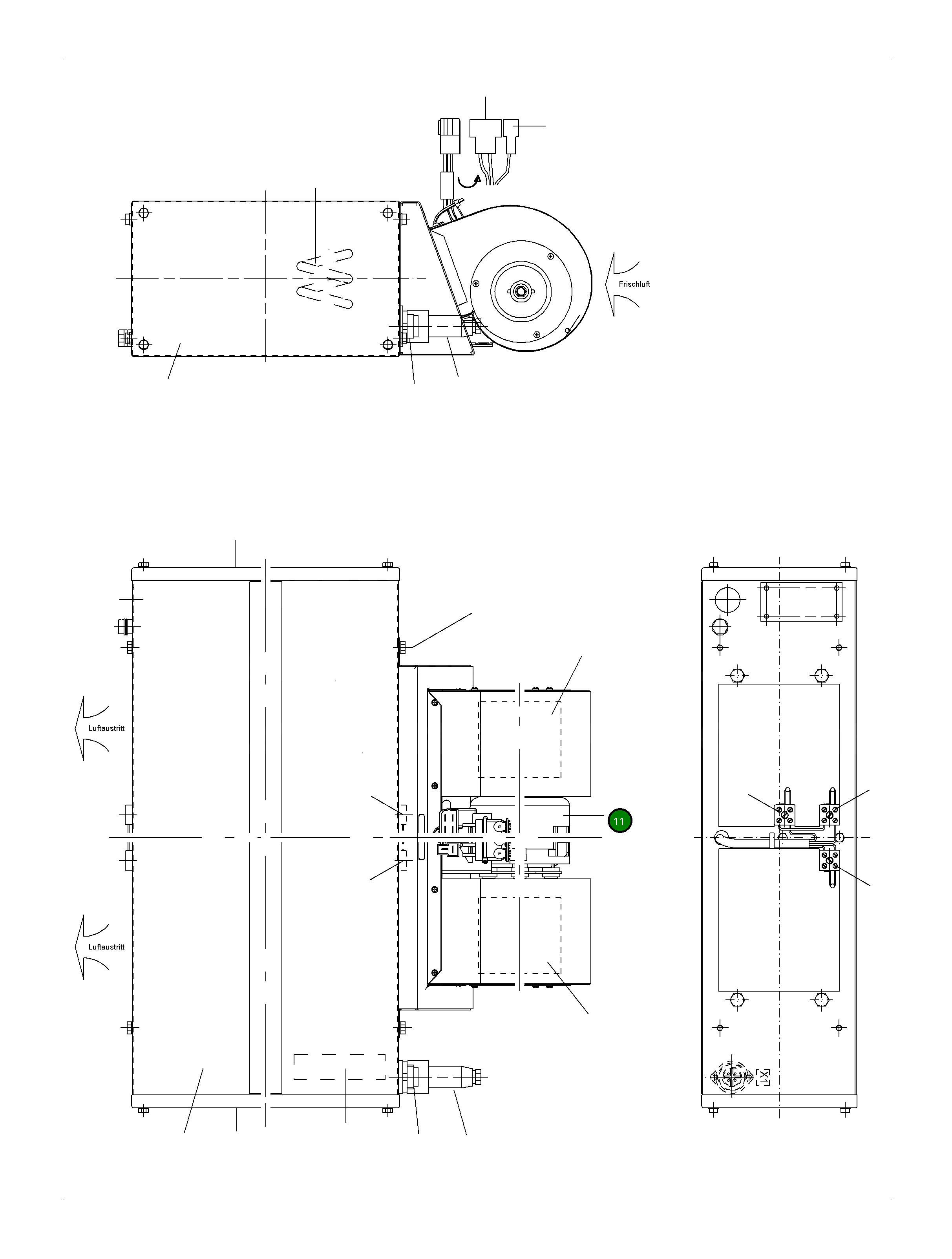 Воздуходувка, в сборе 24 В (вкл. 12+13) 796 281 73 Komatsu