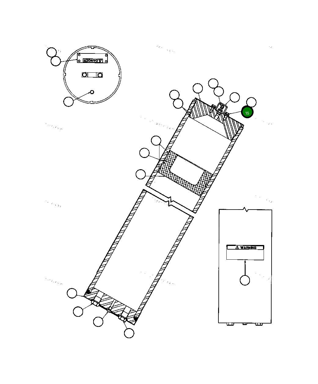 Винт с цилиндрической головкой - 3/8" - 16NC X 1" (2) VF4084 Komatsu