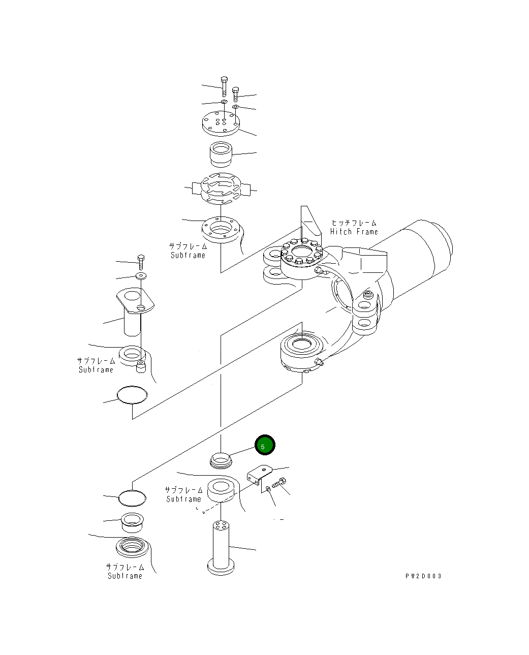 Втулка 56D-46-13180 Komatsu