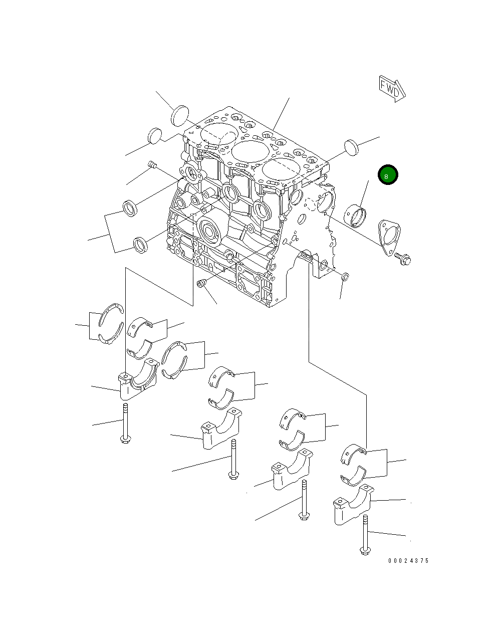 Втулка YM119717-02410 Komatsu