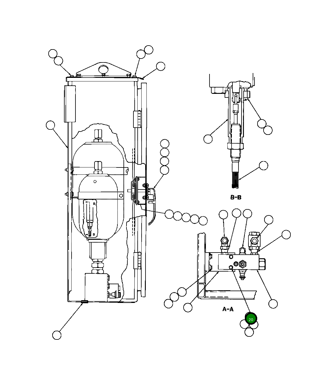 Винт с цилиндрической головкой - 1/4" - 20NC X 2" C7591 Komatsu