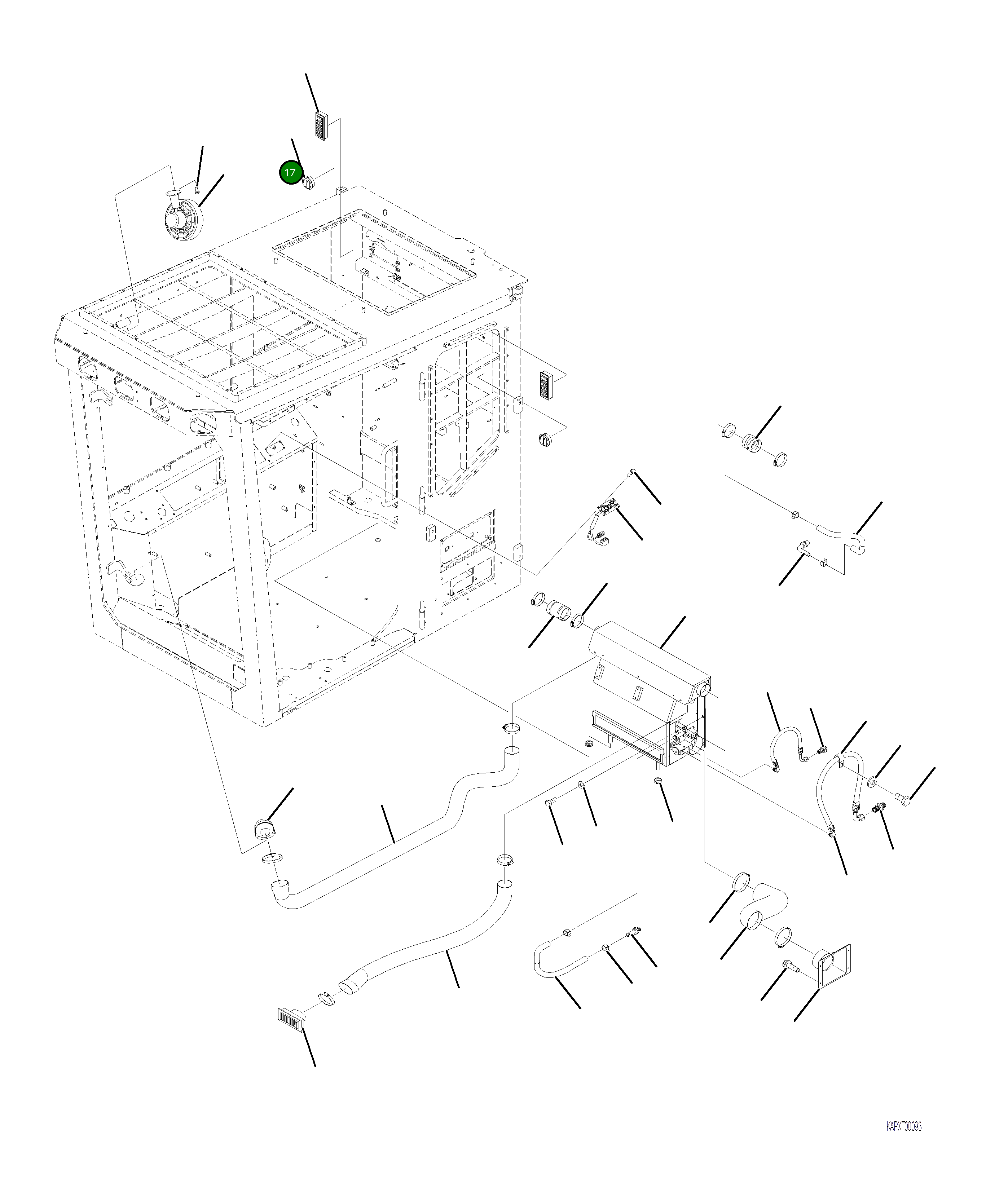 Воздуховод 4A1-53-23511 Komatsu
