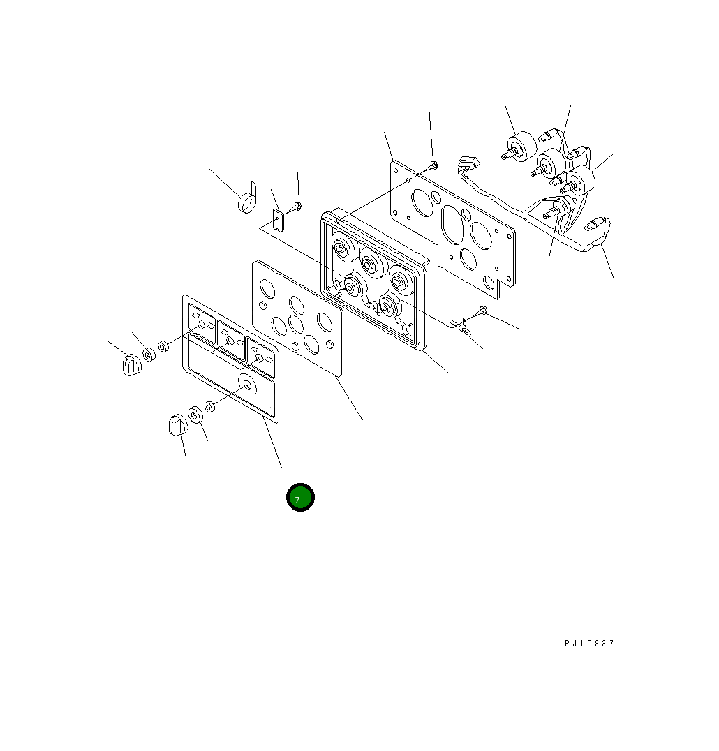 Пластина 195-Z11-7440 Komatsu