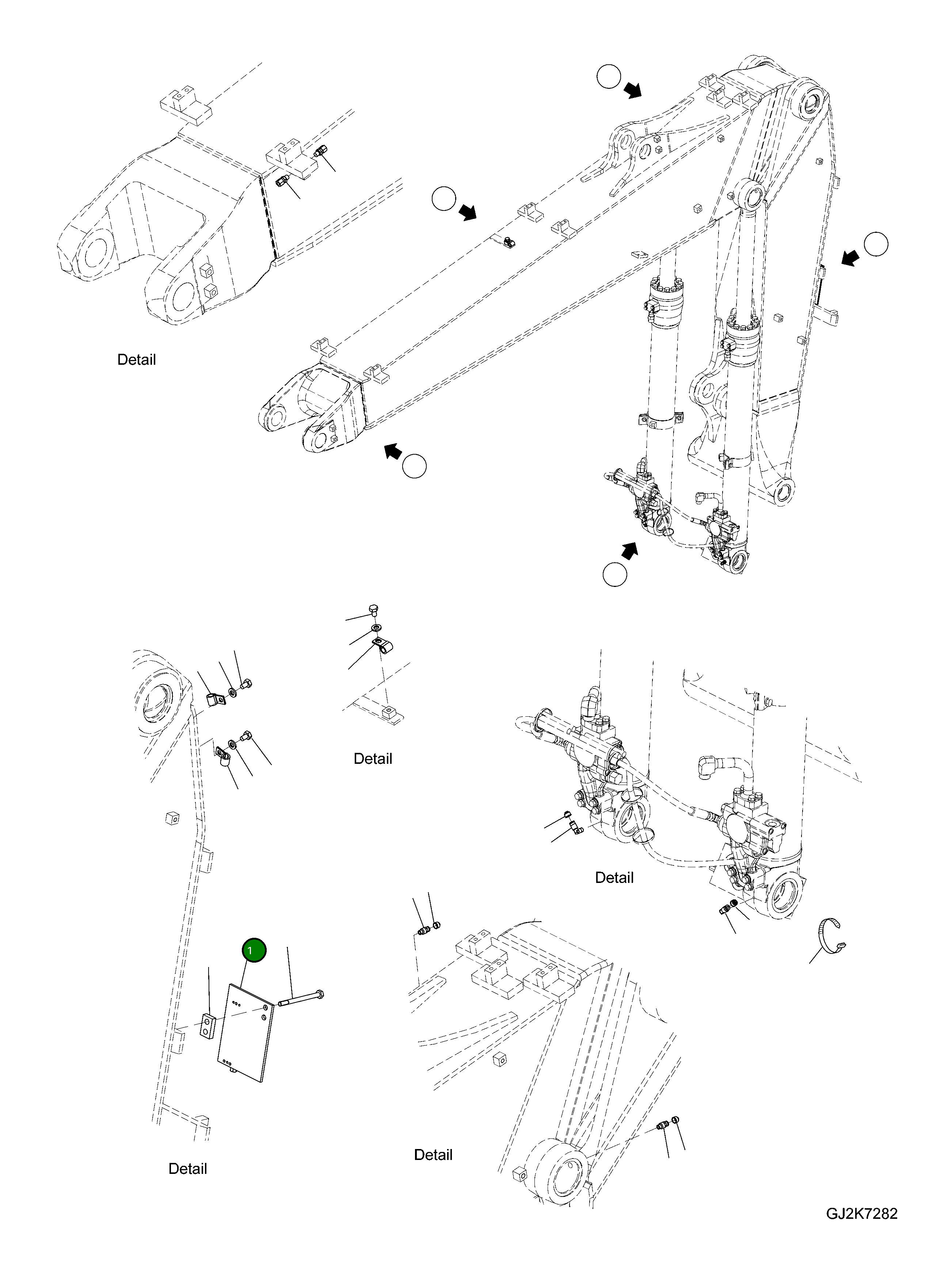 Питатель (двухсоставная стрела) 20E-S95-H151 Komatsu