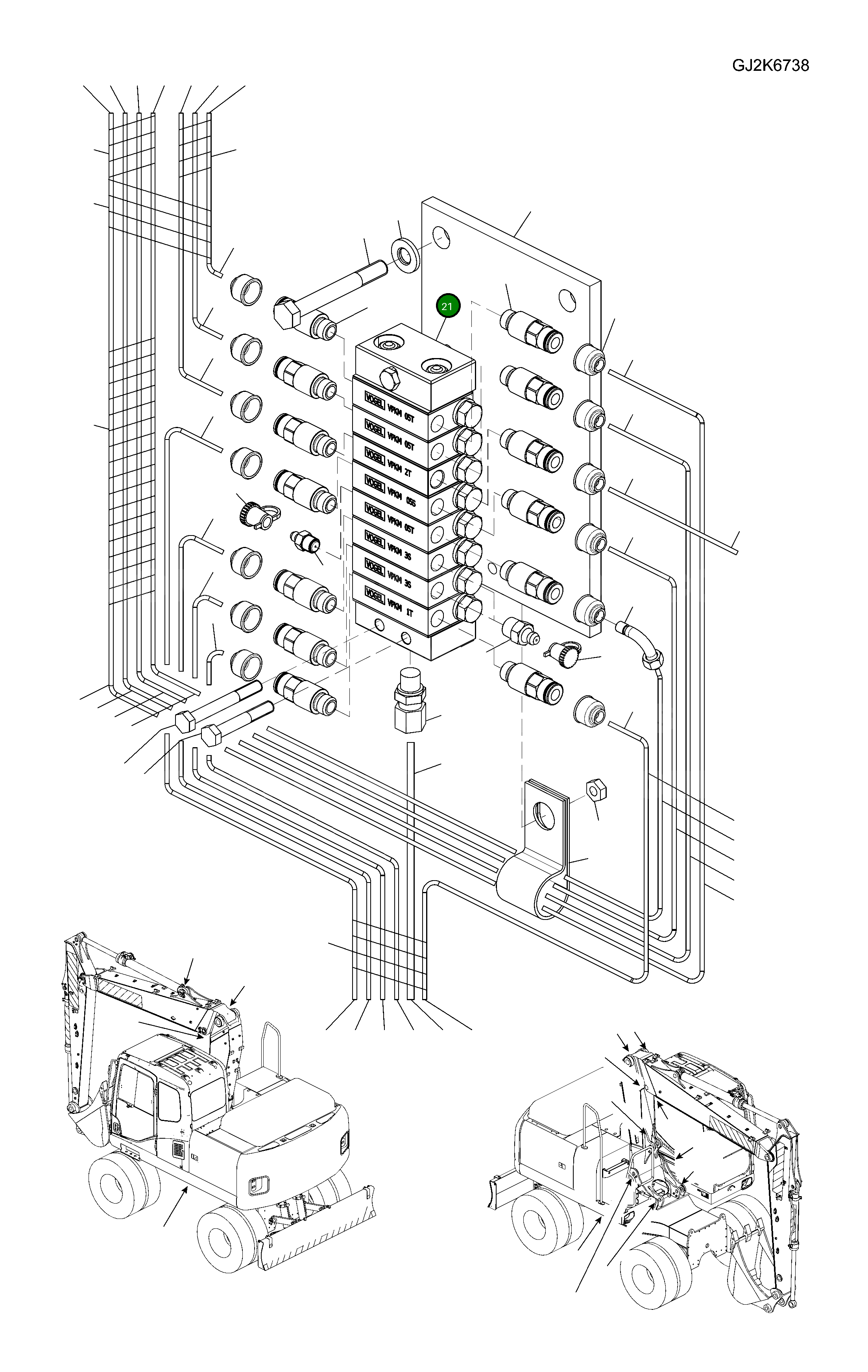 Питатель (с клапанами) 20K-S95-H200 Komatsu