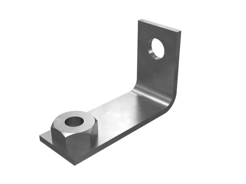 127-9323:Монтажный кронштейн толщиной 3 мм под углом 90 градусов