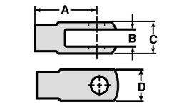 6F-7010:Вильчатый наконечник тяги