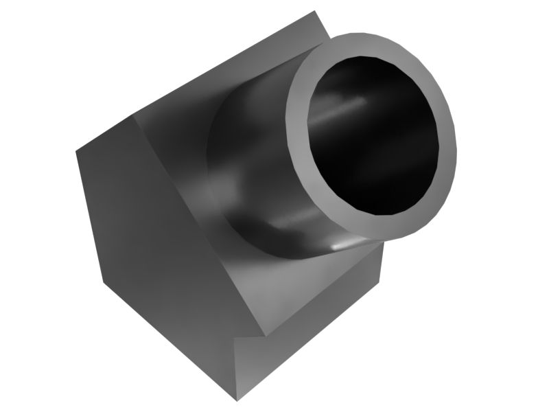 002-5743:Коленчатый патрубок с углом 45 градусов 1-11-1/2 NPTF для нагревателя охлаждающей жидкости двигателя