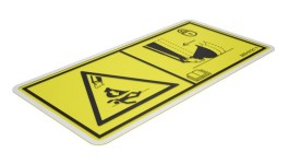 269-0121:Наклейка с предупреждением для устройства быстрой смены навесного оборудования