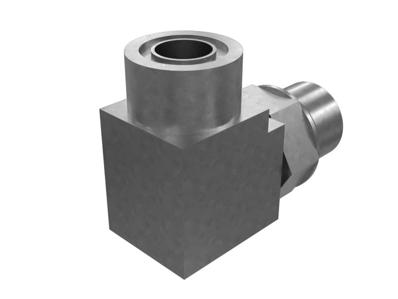 6V-8626:Шестигранный коленчатый переходник гидравлической жидкости под углом 90 градусов